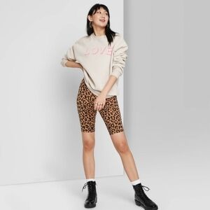 New Leopard Print Bikers Short S 🌴